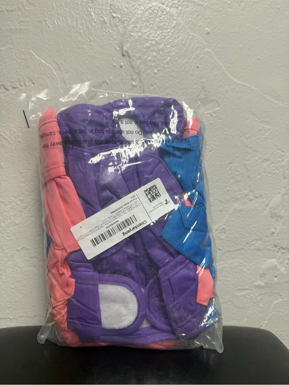 Reusable Ruffled Puppy Diapers - Pink,, Blue, Purple size large